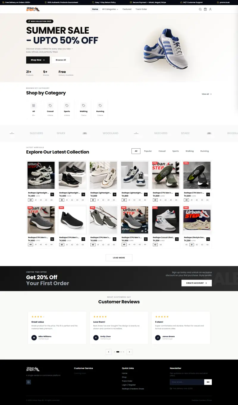 Single Vendor website (Shoe)